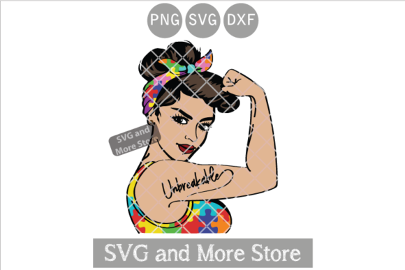 Mom SVG Autism Mom Unbreakable: A Stitch Test